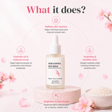 Acne Control Face Serum for Oily Skin | Korean Rice Water Formula