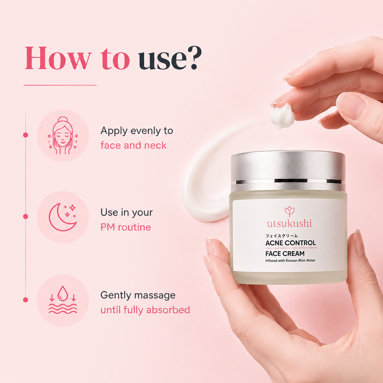 Acne Control Face Cream for Clear & Oil-Free Skin | Korean Rice Water