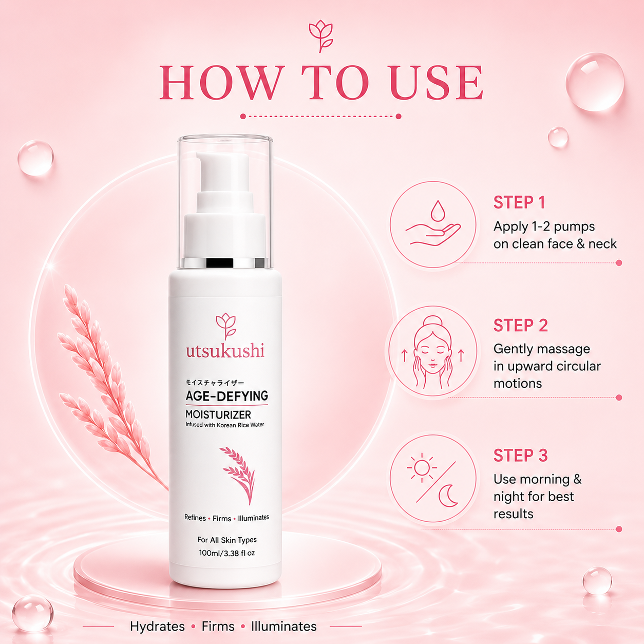Age-Defying Moisturizer for Youthful & Hydrated Skin | Korean Rice Water