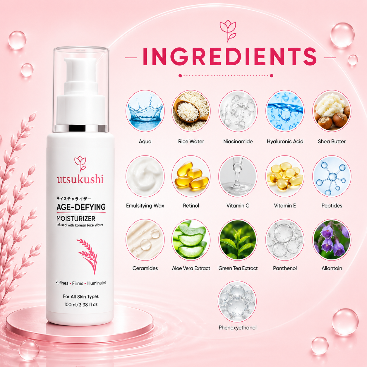 Age-Defying Moisturizer for Youthful & Hydrated Skin | Korean Rice Water