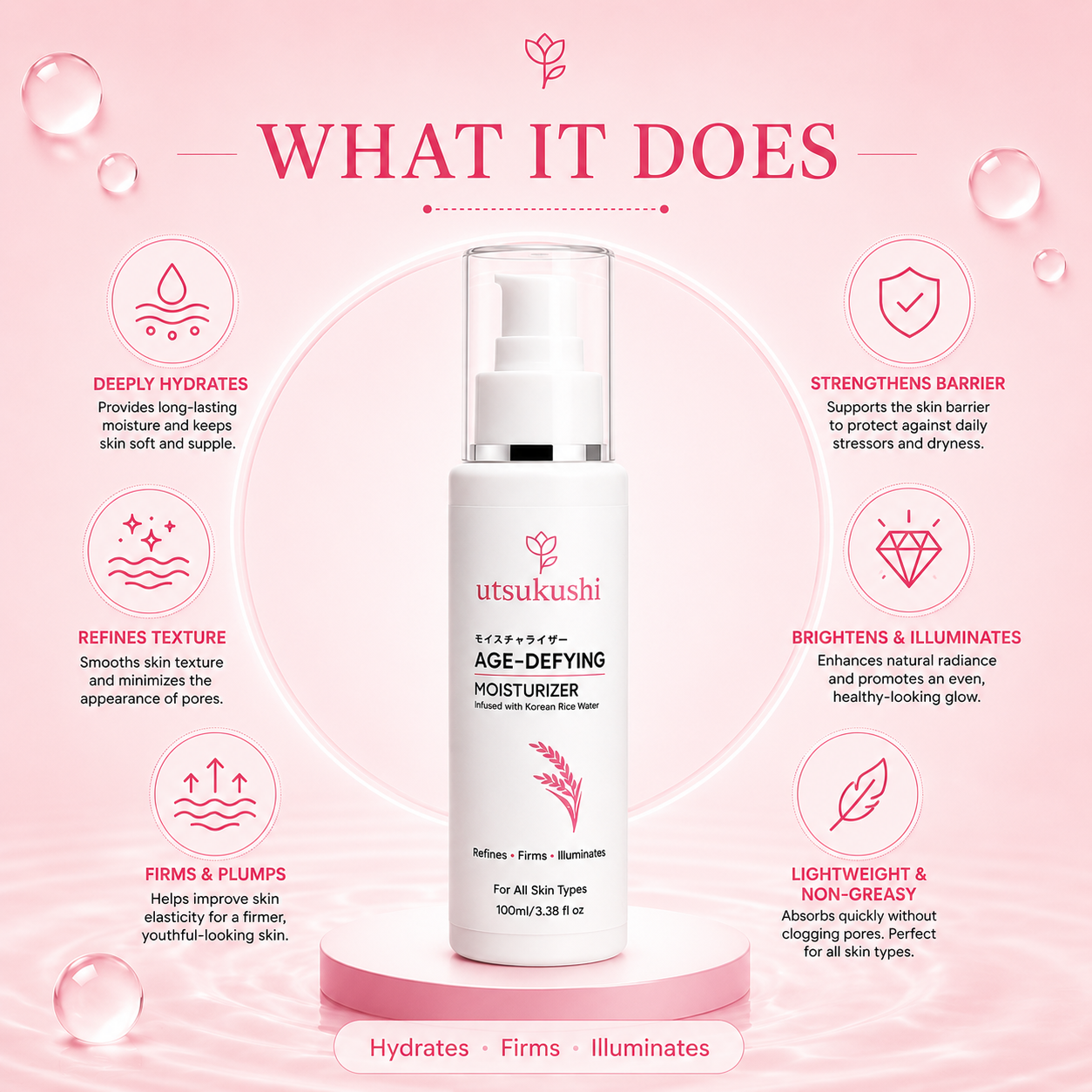 Age-Defying Moisturizer for Youthful & Hydrated Skin | Korean Rice Water