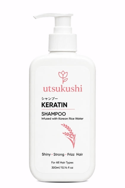 Keratin Shampoo for Smooth, Strong & Frizz-Free Hair | Korean Rice Water